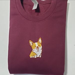 Corgi Embroidered Sweatshirt